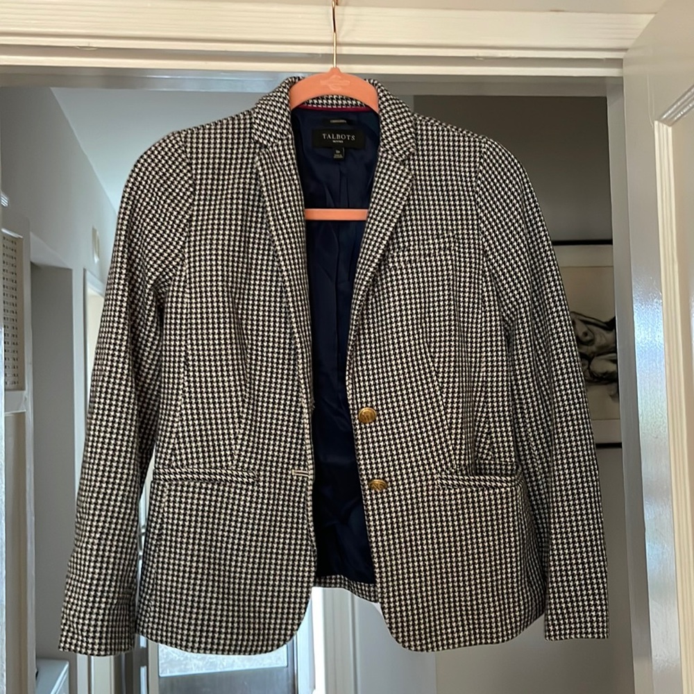 Talbots Houndstooth Blazer